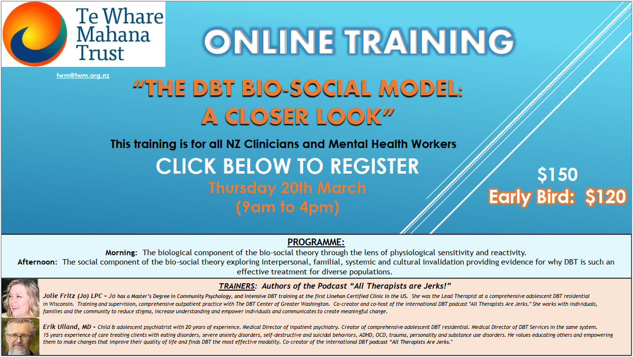 ONLINE TRAINING "The DBT Bio-social Model:  A Closer Look"