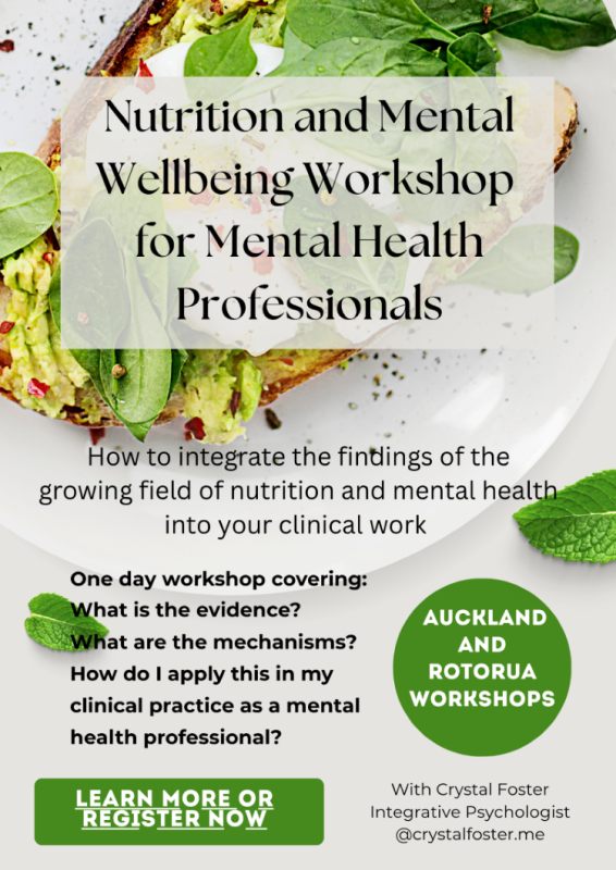 Nutrition and Mental Wellbeing 1 Day Workshop